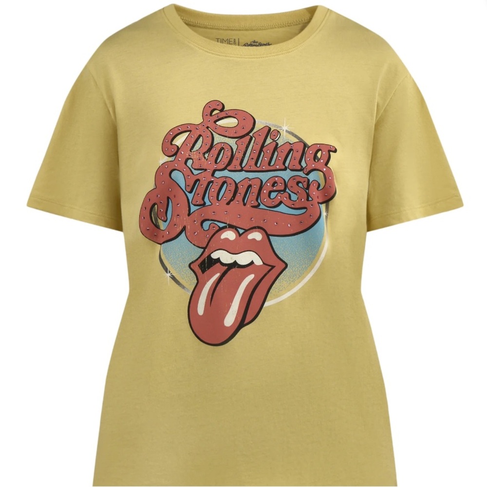 Time and Tru The Rolling Stones Vintage Logo Women's Graphic Tee